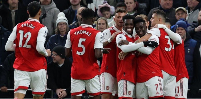 Arsenal eight points clear after rampant derby win at Tottenham
