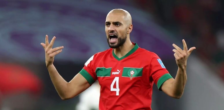 Sofyan Amrabat from Manchester United withdraws from the Morocco squad due to an injury.